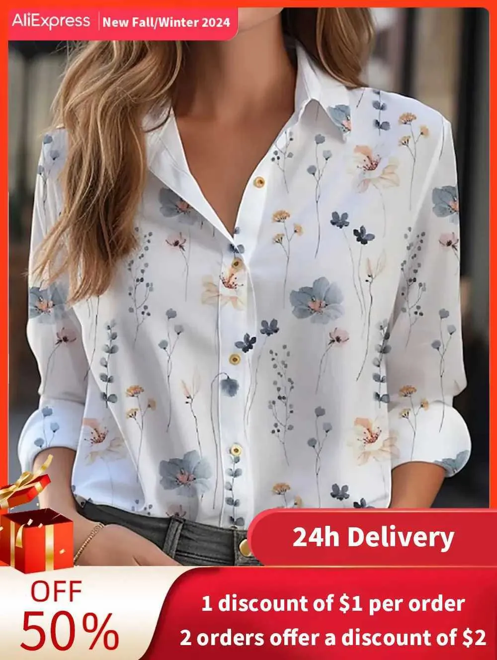 Camicie da donna camicie 2023 camicia da donna camicie eleganti floreale camicia 3d 3d camicetta di abbigliamento a grande lunghezza di alta qualità di grandi dimensioni d240507
