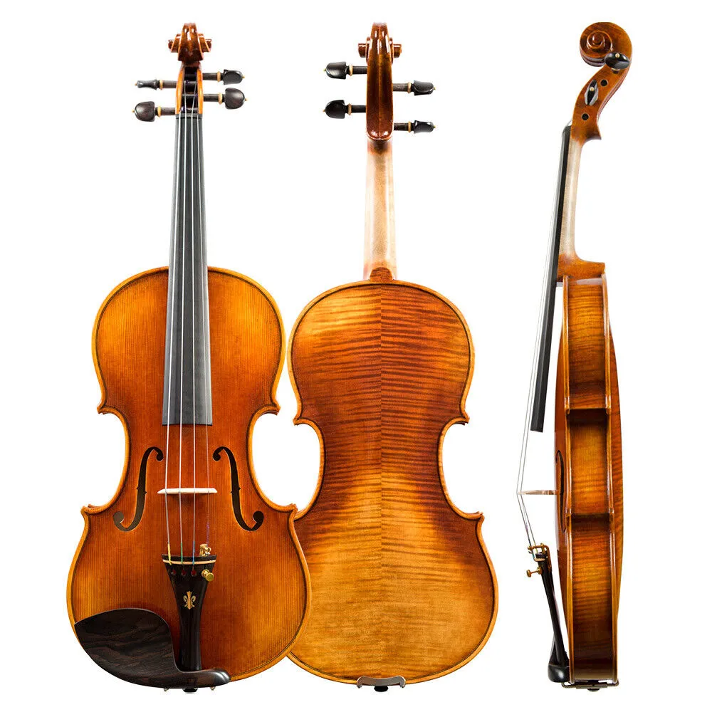 Стандартный скрипка V06d золотисто -коричневый лак Акустический сплошной ель Клен