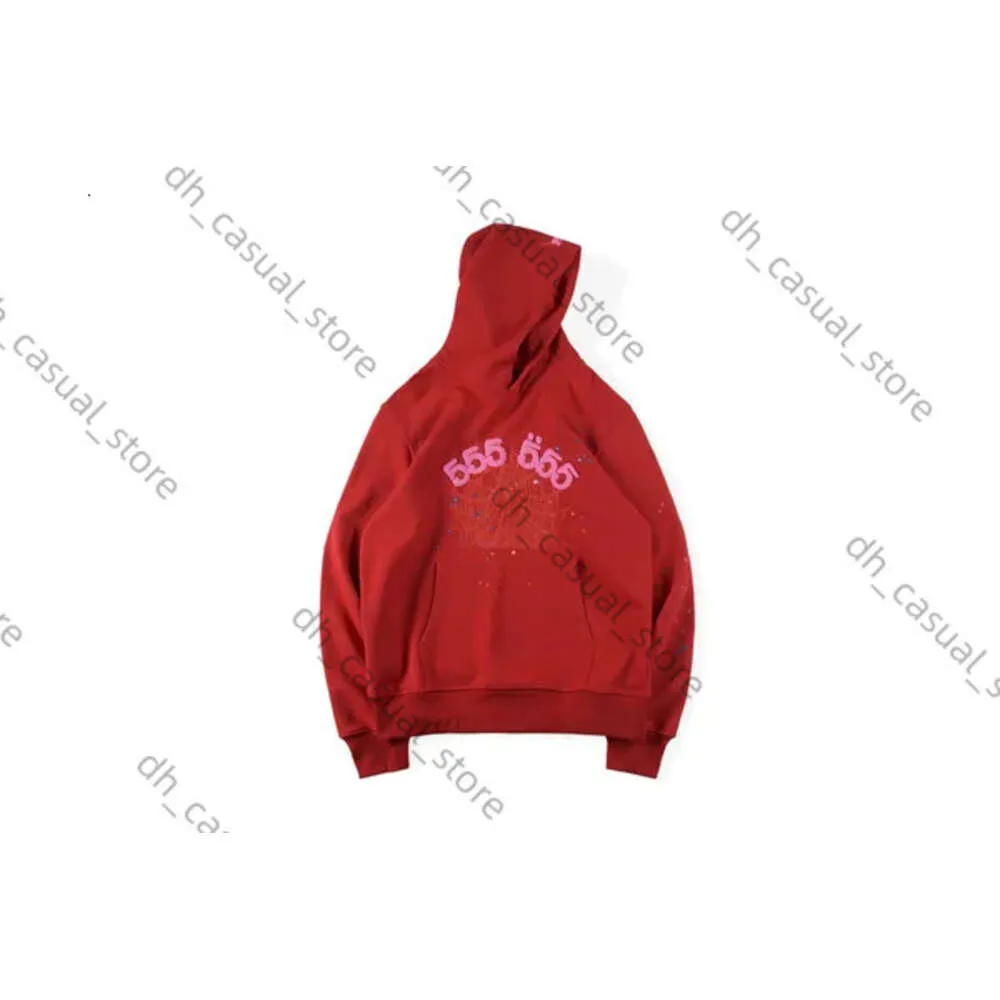 Designer Kanyes Spider 555 Veste de survêtement à sweat Spi5er 555 Fashion Streetwear imprimé à capuche imprimé pour hommes et femmes Trend de couple Red Black 786