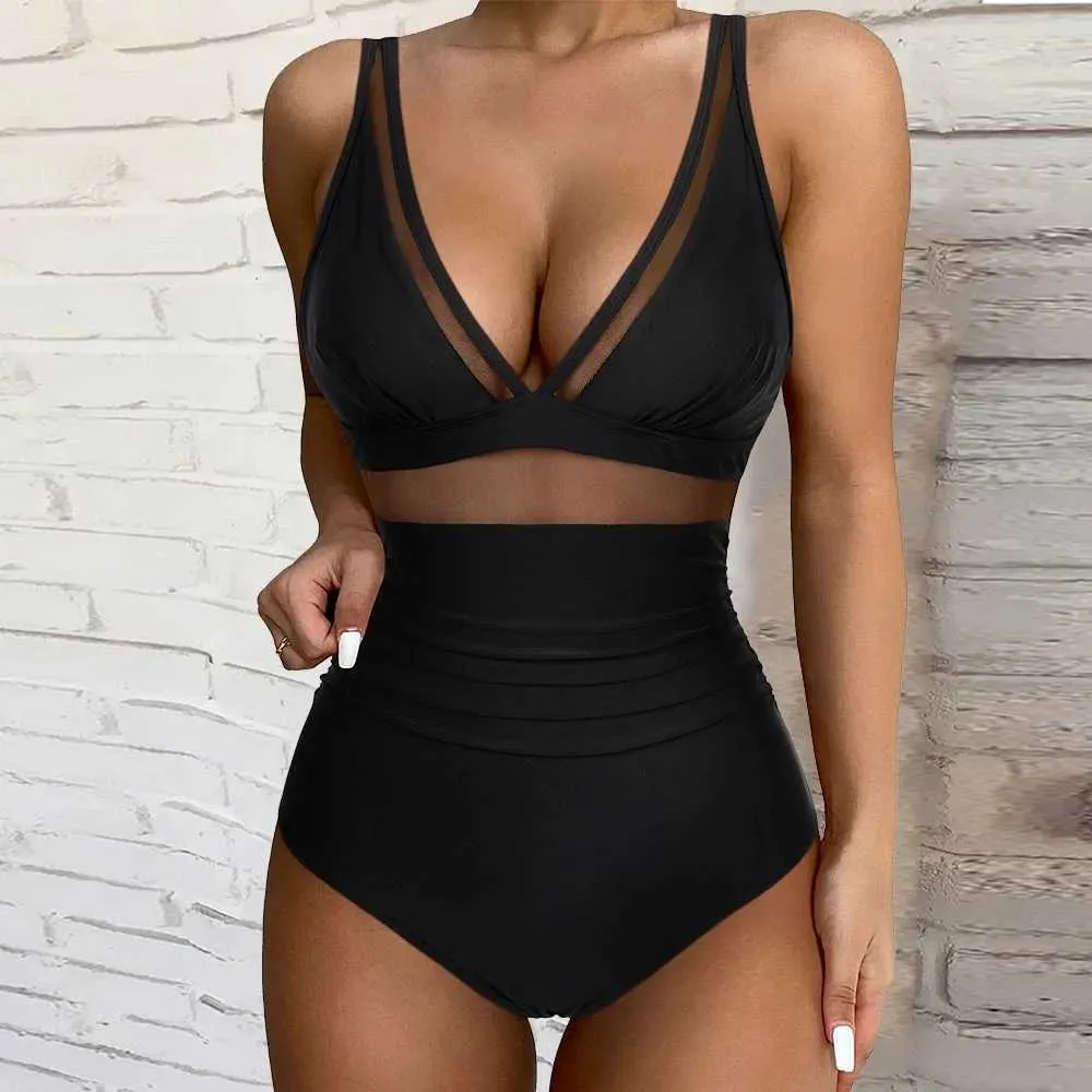 Costumi da bagno femminile solido costume da bagno monopezzo Donne DP removibile removibile Monokinis 2023 Summer Beach Swim costumi da bagno Female Y240506