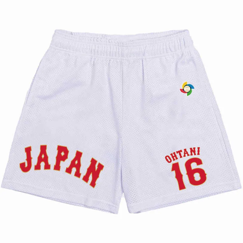 WBC World Baseball Championship Japan Shohei Ohtani 16 Jersey Shorts pour hommes shorts de plage d'été Pantalon en filet de sport