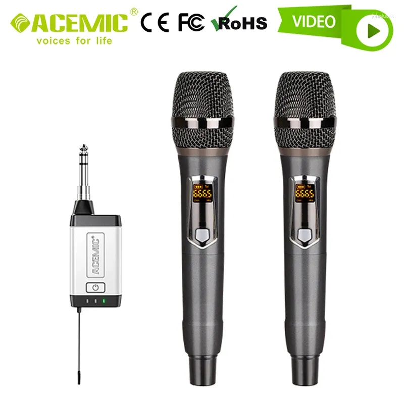 Mikrofony przenośny mikrofon bezprzewodowy Układ bezprzewodowy profesjonalny podwójny mikrofon podręczny do karaoke śpiewu nauczyciela klasowy akemika