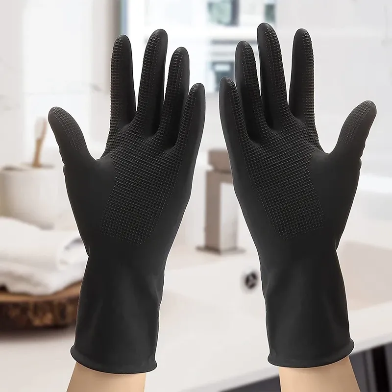 Handschoenen latex reinigingshandschoenen 1 paar keuken waterdichte huishoudelijk werk reiniging latex wasgoed vaatwashandschoenen slijtvaste rubberen handschoenen