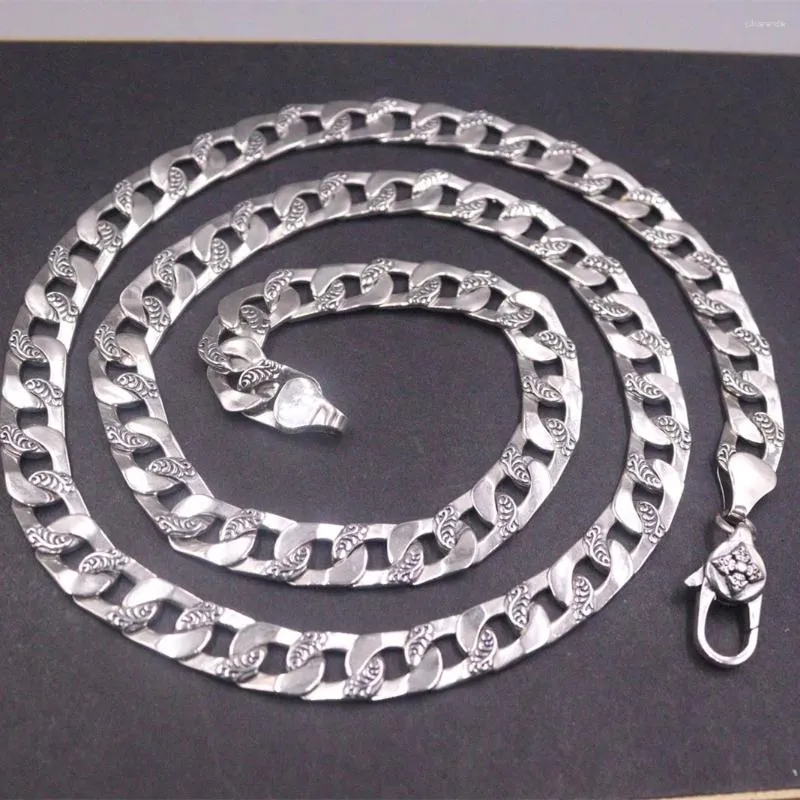 Kettingen Pure Solid S925 Sterling Silver Chain 8mm Verlangen naar unieke stoeprandschakel ketting 50 g 24inch