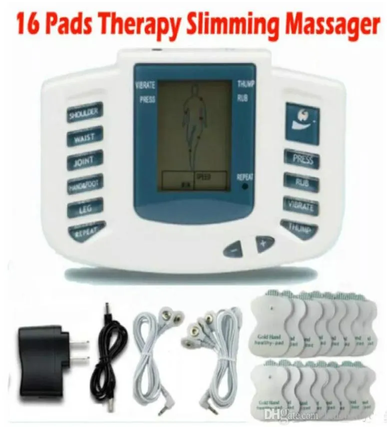 Health Care Machine Electrical Stimulator Full Body Relax Muscle Therapy Massager Massage Healthe Care 16 Pads2040283