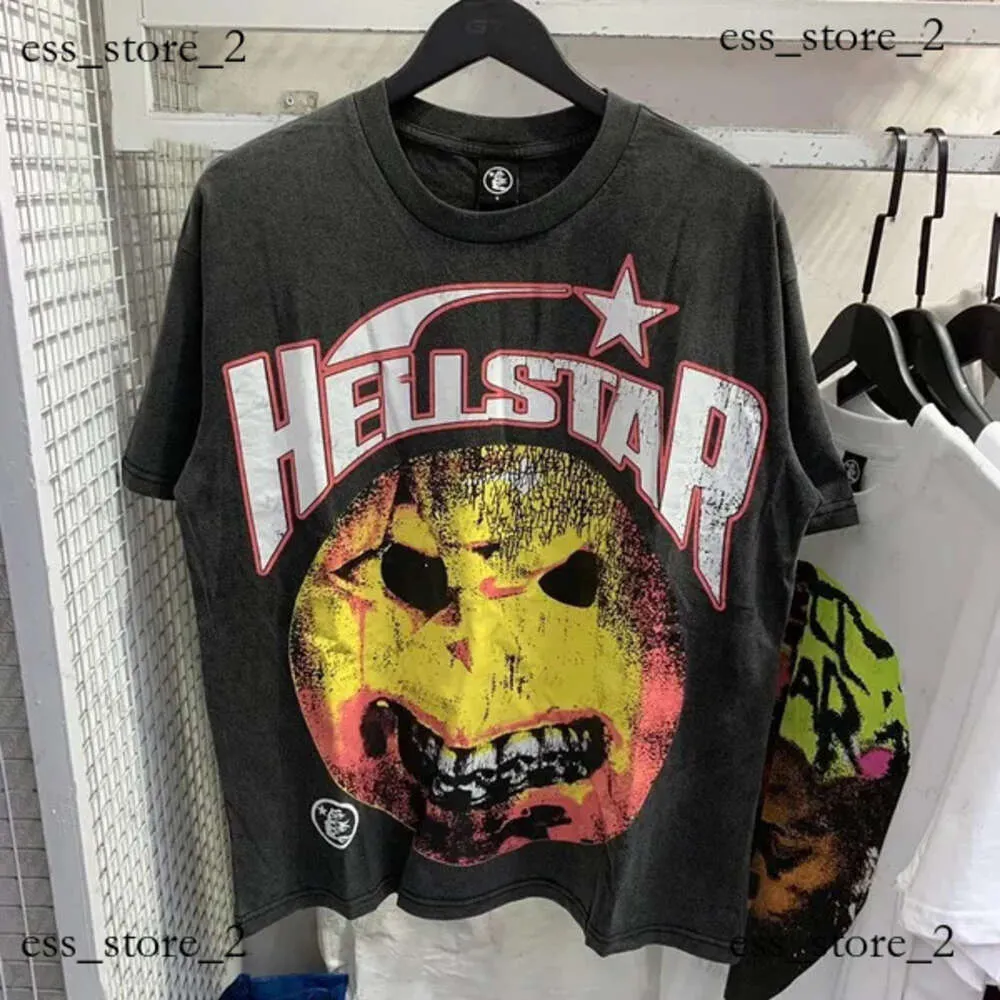 Hell Star Shirt Hell Star Shirts Graphic Tee Mens Womens T-shirt Breathable Cotton Print Hip Hop Rock Vintage Gothic Hell Star Street Graffiti Lettrage lâche 979