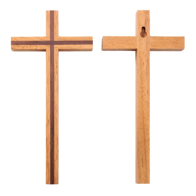 Decor Handmade houten voor Cross Christus Ornamenten Wall Hanging Tafel voor Cross for Home Altar Chapel Church Decor Christian Gift B03E