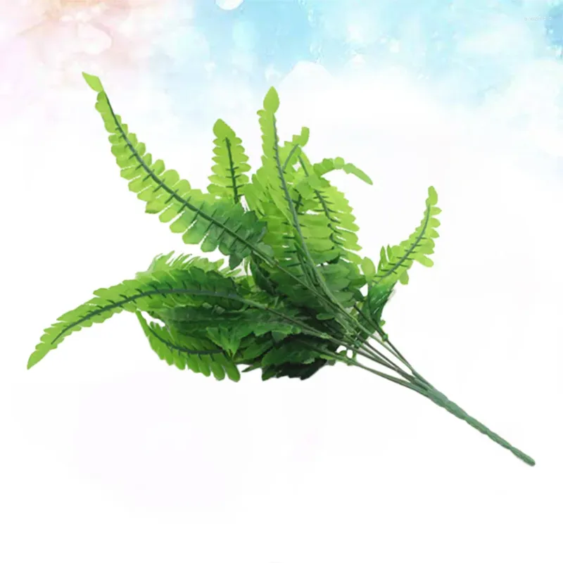 Fiori decorativi simulati simulato Fern artificiale foglia di ghirlanda piante verdi finti cespugli di vegetazione decorazioni decorazioni per la casa accessori