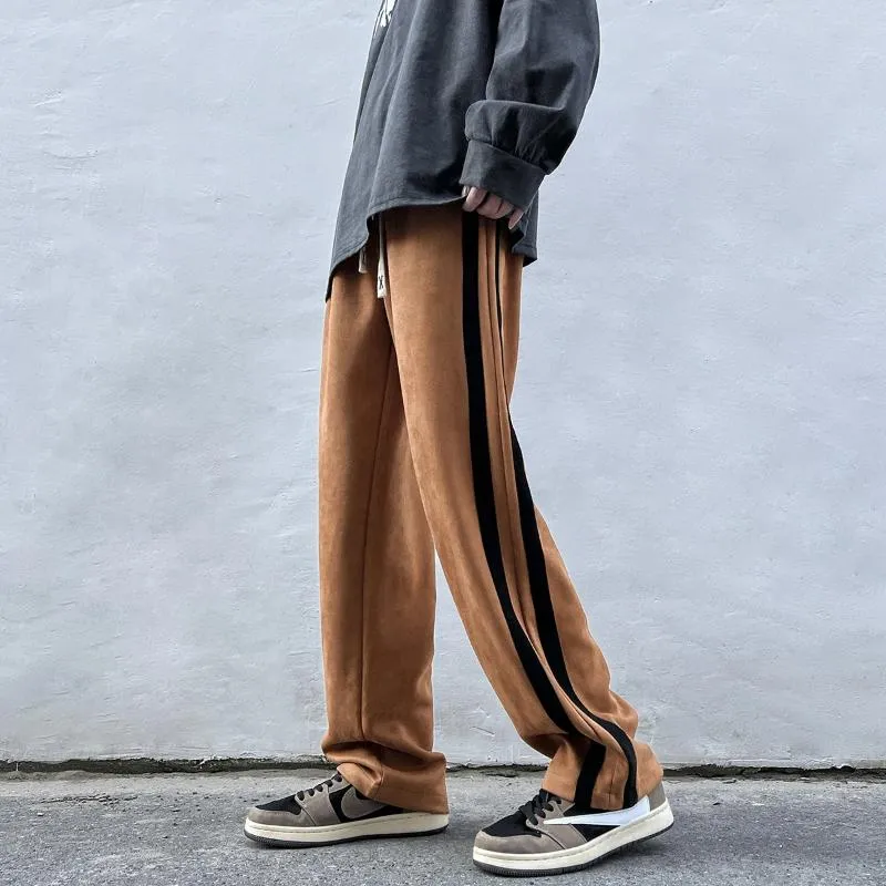 Thin Suede Casual Straight Leg Summer Loose Sanitary American Sports Men's  Pants