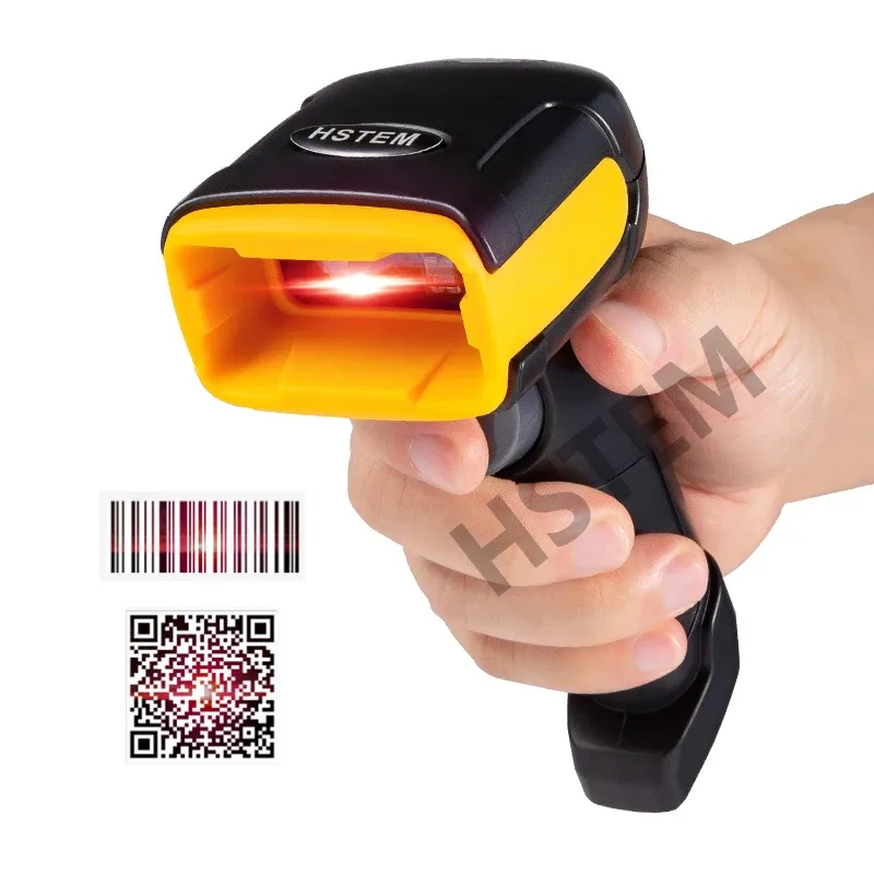 Scanners Scanner de code-barres sans fil manuel 2.4G 1D 2D BLUETOOTH CODE BAR CODE PRÉPONDATION QR CODE QR PDF417 Matrice de données pour le supermarché