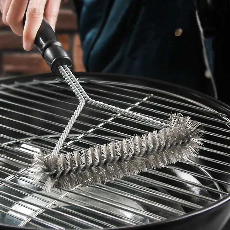 ACESSORES Barbecue Grill Brush Brush aço inoxidável Fio Cerdas de churrasco Brush -limpa de limpeza de escova de cozinha Acessórios de churrasco