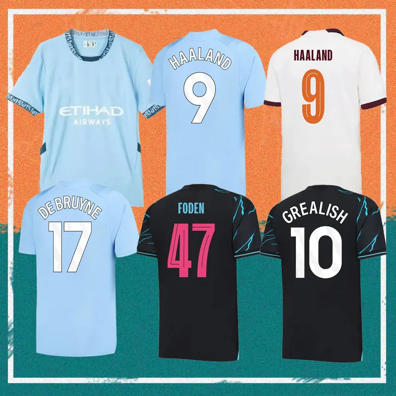 23/24/25 Haaland de Bruyne Soccer Jerseys 2024 HOME J ALVAREZ GUNDOGAN GREALISH MAHREZ BERNARDO JOAO CANCELO FUTEBOLO