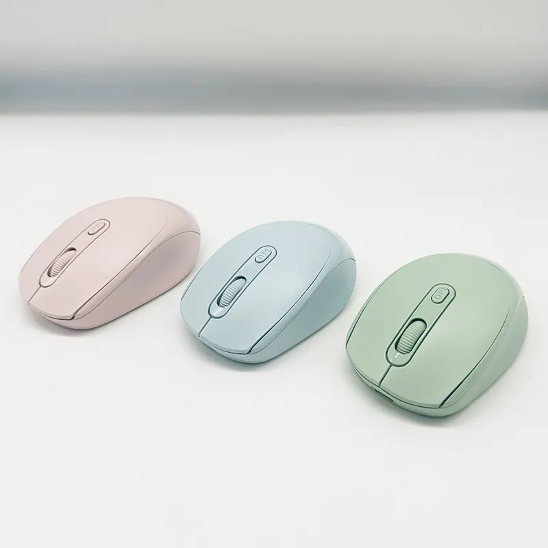 Laptop Universal Wireless Bluetooth Mouse uppladdningsbar dubbelläge tyst flickor Office Tablett Oändlig mus