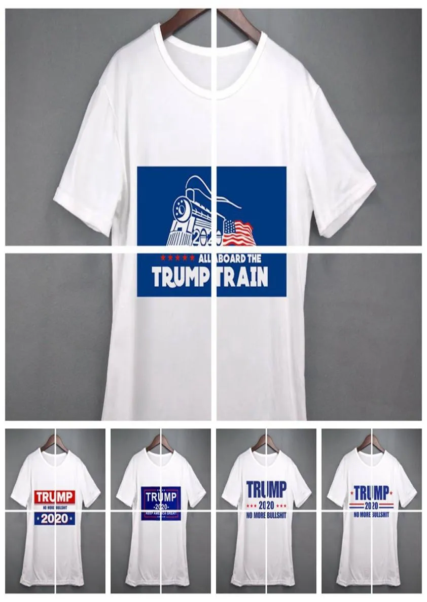Frauen Donald Trump Zug 2020 T-Shirt O-Neck Kurzarm Shirt USA Flagge Halten Sie Aman toll