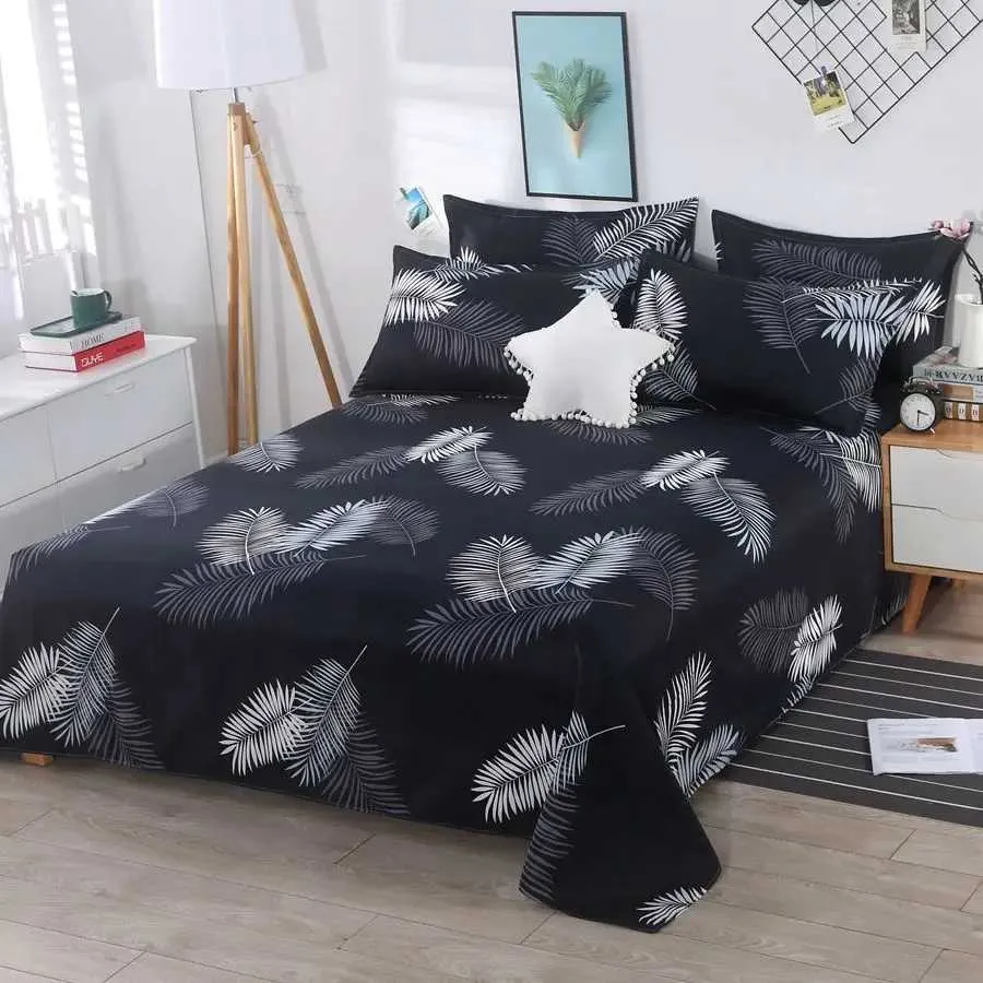 Yatak Setleri 3pcs Yatak Sayfası Pamuklu Ev Tekstil Pilowcases ile çift kişilik yatak örtüsü yatak kapak yatak seti Kral Boyut Boyut J240507