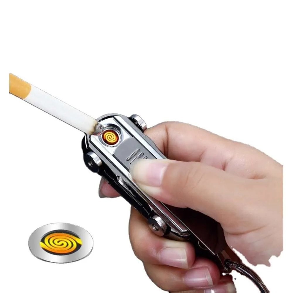 Carte de lampe à LED double bobine de chauffage électrique USB Cigarette avec boîte à cadeau