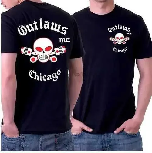 T-shirts masculins 2024 Outlaws MC Men Men T-shirt Support Outlaws T-shirt Summer Brand Tshirt pour mâle Cotton Man Tops SBZ5389 T240506