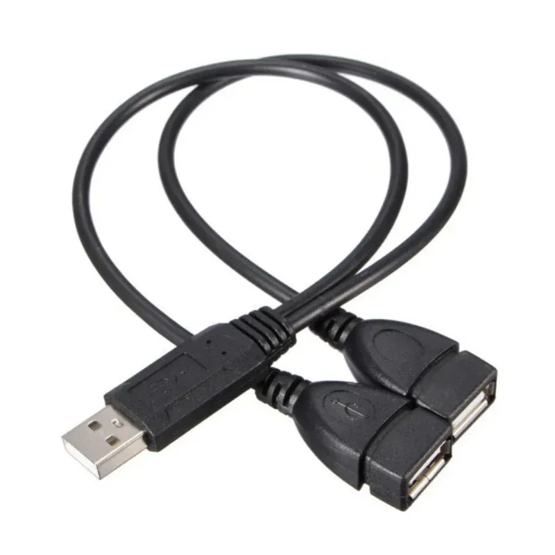 Neue USB 2.0 A 1 männlich bis 2 Dual USB weibliche Daten Hub -Stromadapter