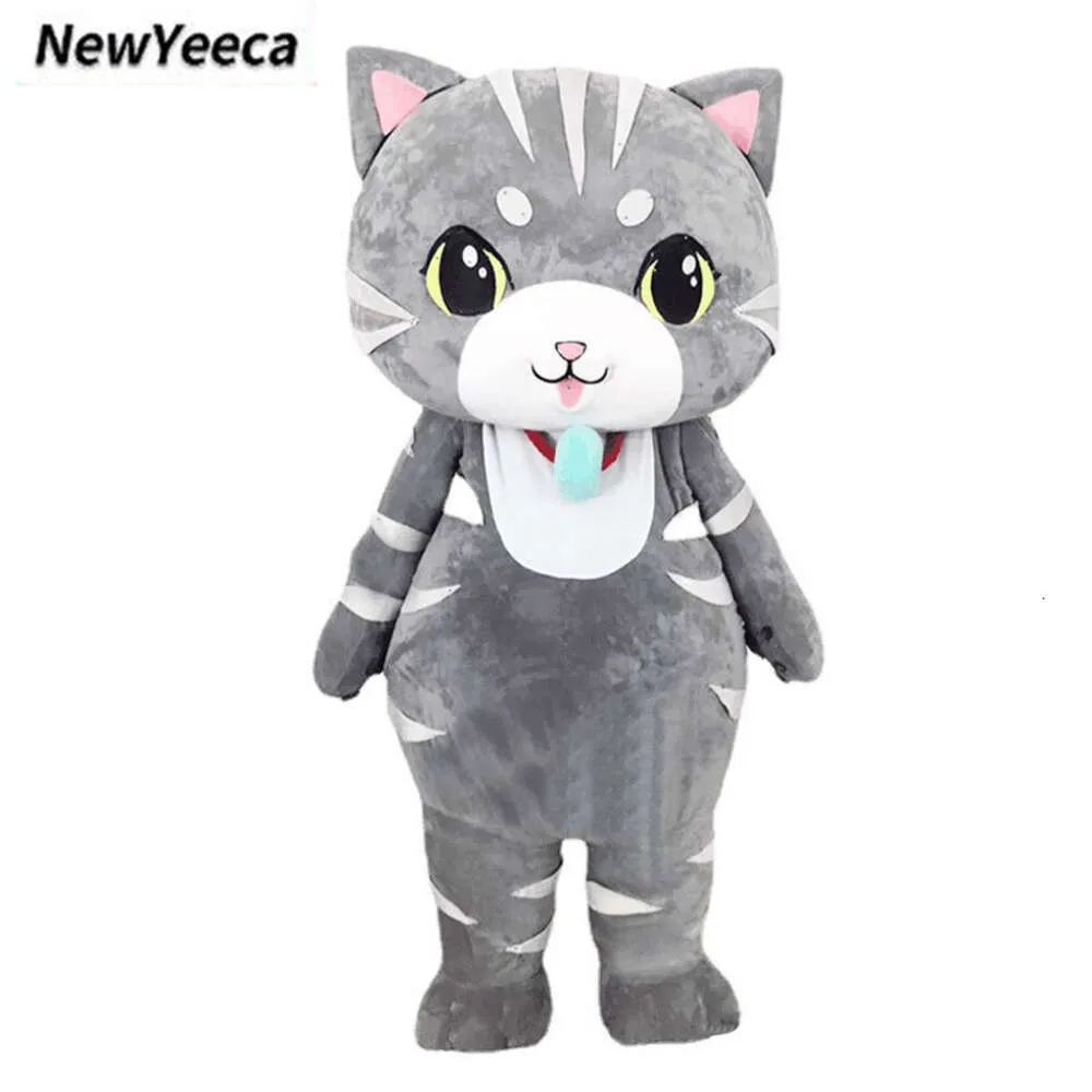 Mascot Costumes Nowy szary słodki kota maskotka śmieszna małpa lalka