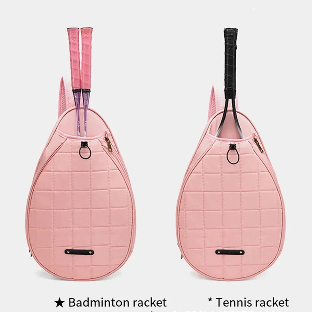 Outdoor Sports Large Capacity One Shoulder Diagonal Straddle Tennis Bag Racquet Bag Oxford Fabric Waterproof Badminton Bag 240507