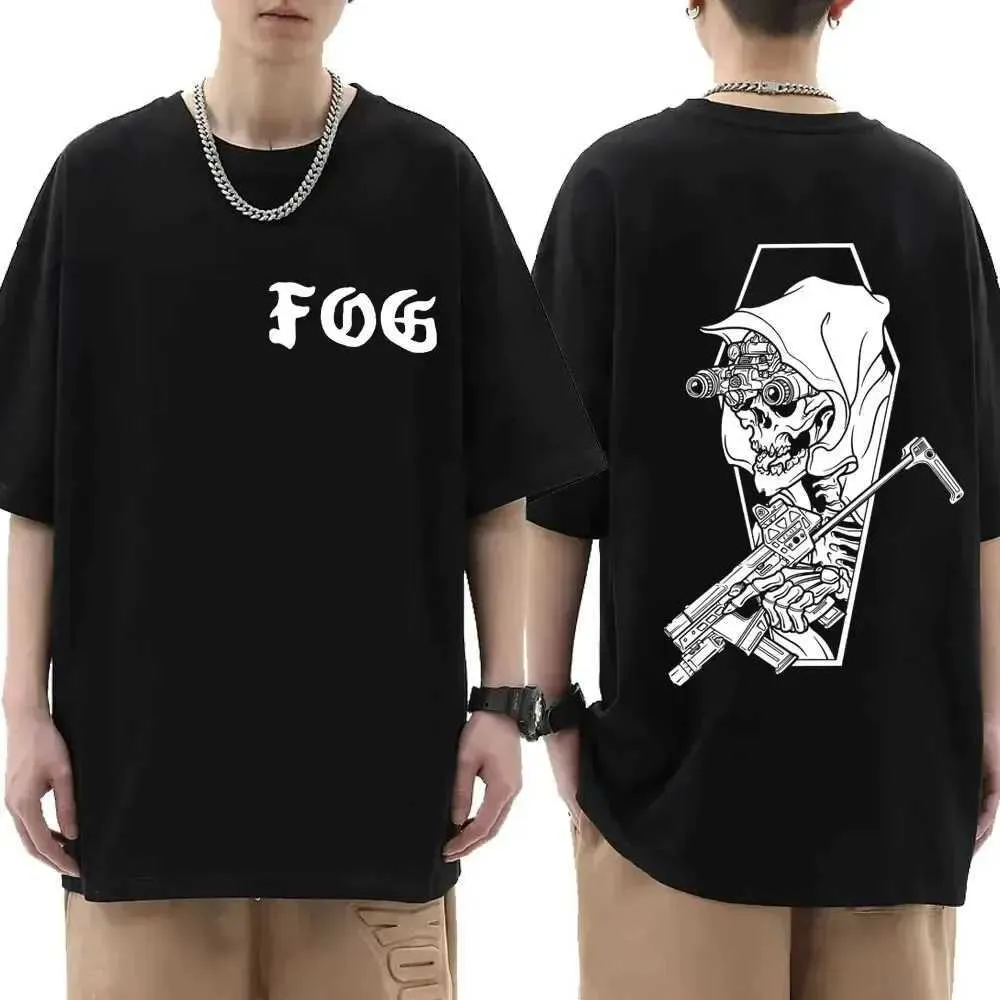 Men's T-Shirts 2024 New FOG Forward Observations Group Graphic T Shirts Men Women Hip Hop Skeleton Punk T-shirt Casual Cotton Oversized T Shirt T240506