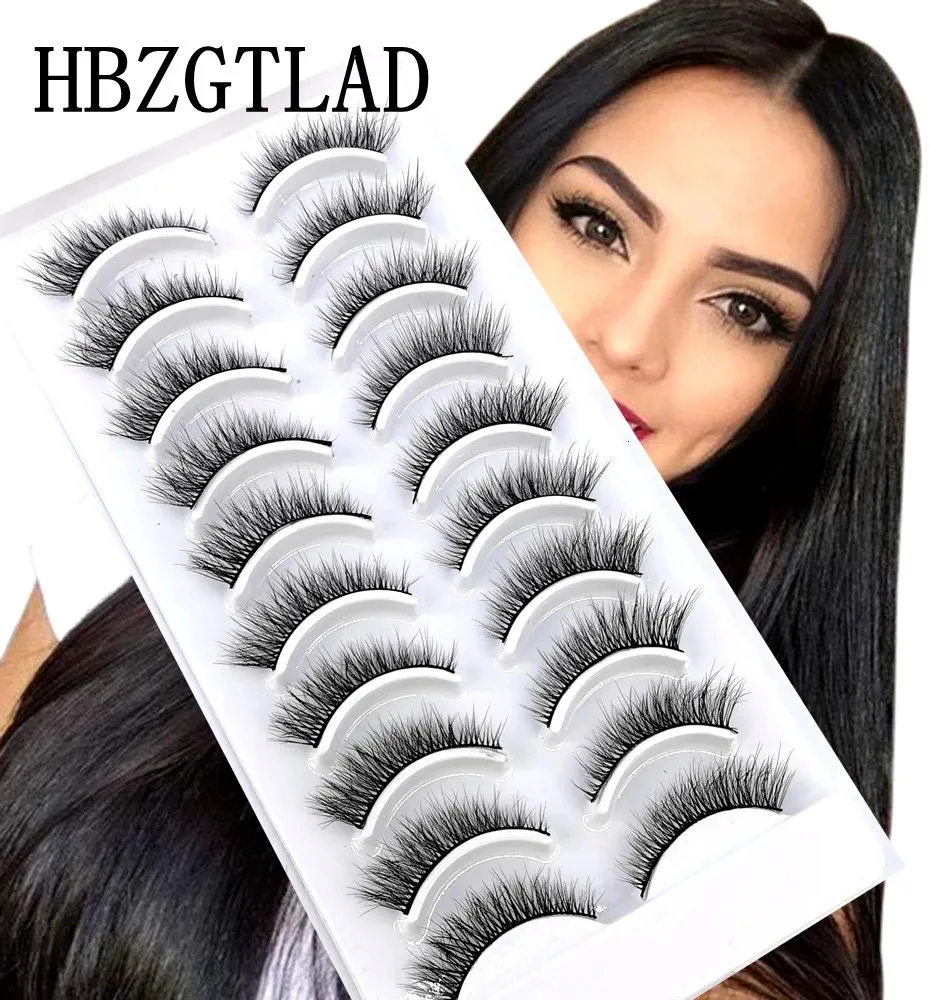 41 estilos 10 pares Natural Long 3d Mink Pestañas postizas de pestañas falsas Kit de maquillaje Mink Las pestañas ojo corta 240423