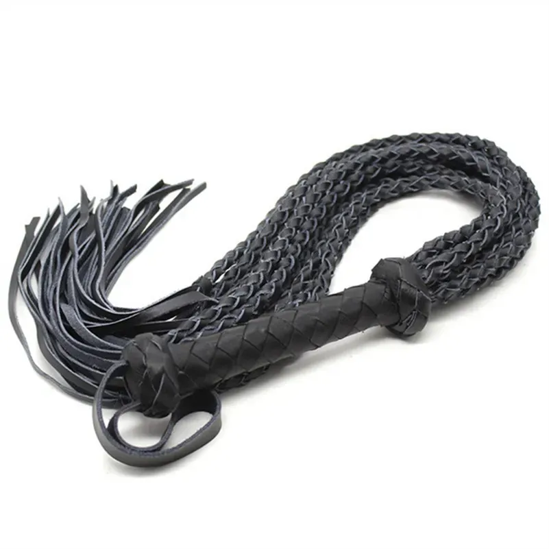 Produits 80 cm de long en cuir à main à main 8tails Whip BDSM Flogger Flogger Adulte Erotic Toys for Couples Slave SM Queen Master Spank