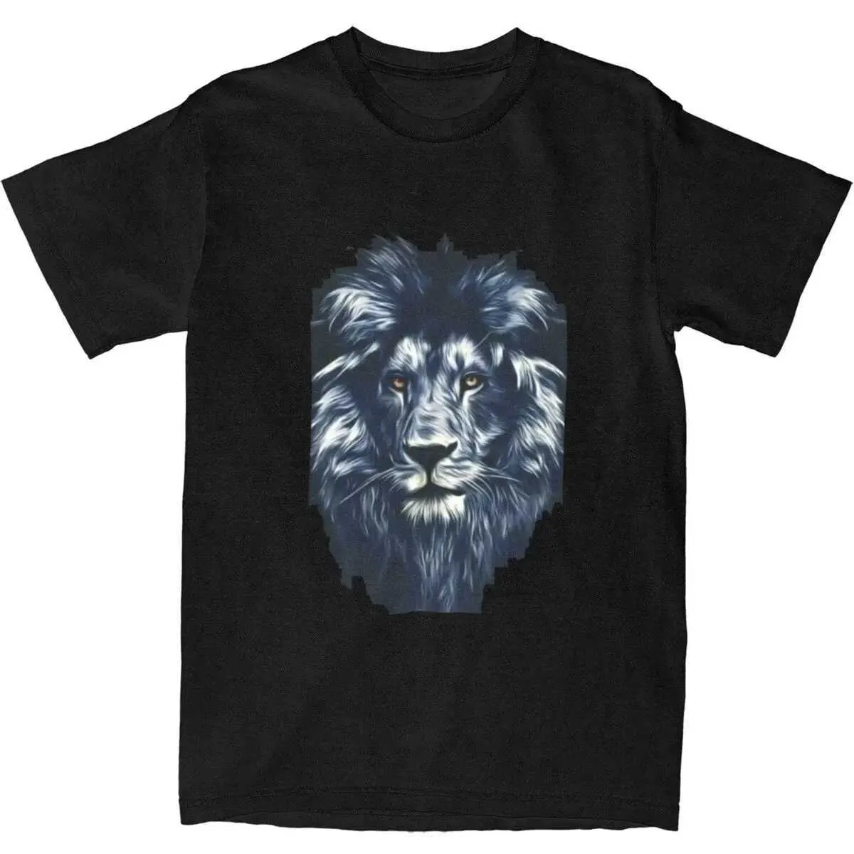 Herren-T-Shirts Herren Animal Lion 3D bedrucktes T-Shirt-Baumwoll-T-Shirt Sommer Y2K Retro Kurzärmelte T-Shirt O-Neck Cool T-Shirt Plus Size 5xl 6xlll2405