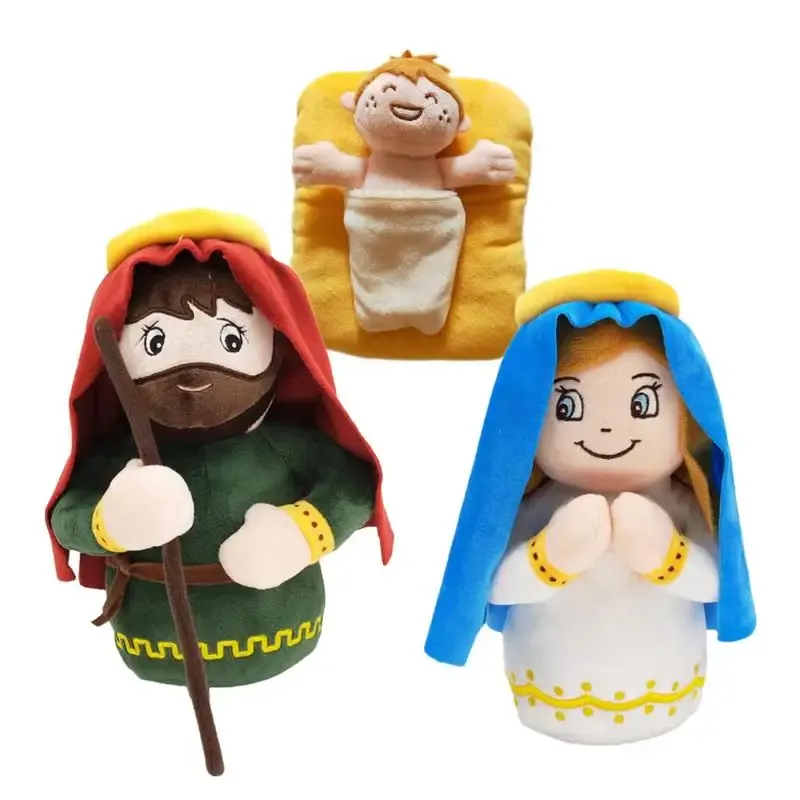 Miniaturen Stoffpuppe für Kinder Jungen Mädchen Jesus Plüsch Christus Religiöser Spielzeugretter mit Lächeln Religiöse Party Gefälligkeiten