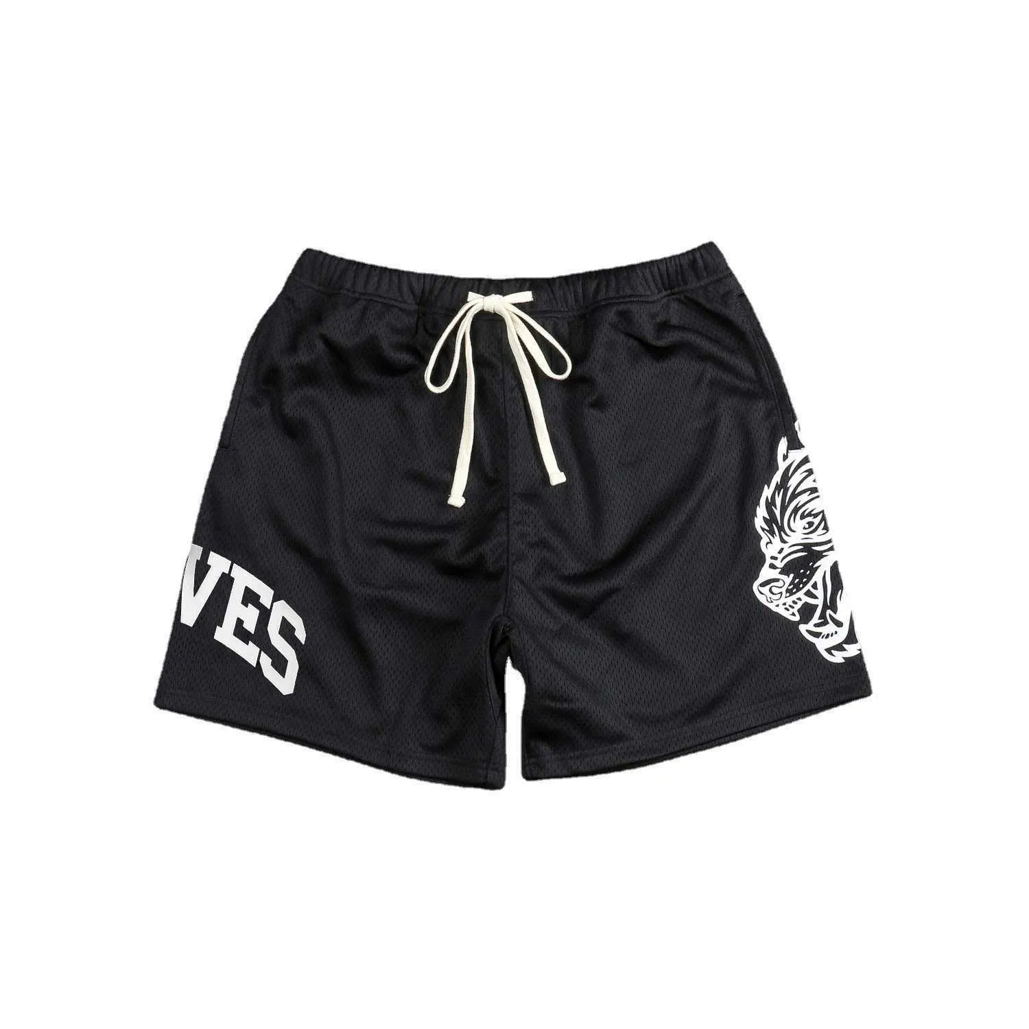 2023 Summer New Loose Fashion Brand Mens Beach Shorts Mesh Quick Drying Knee Tight Sports Quarters