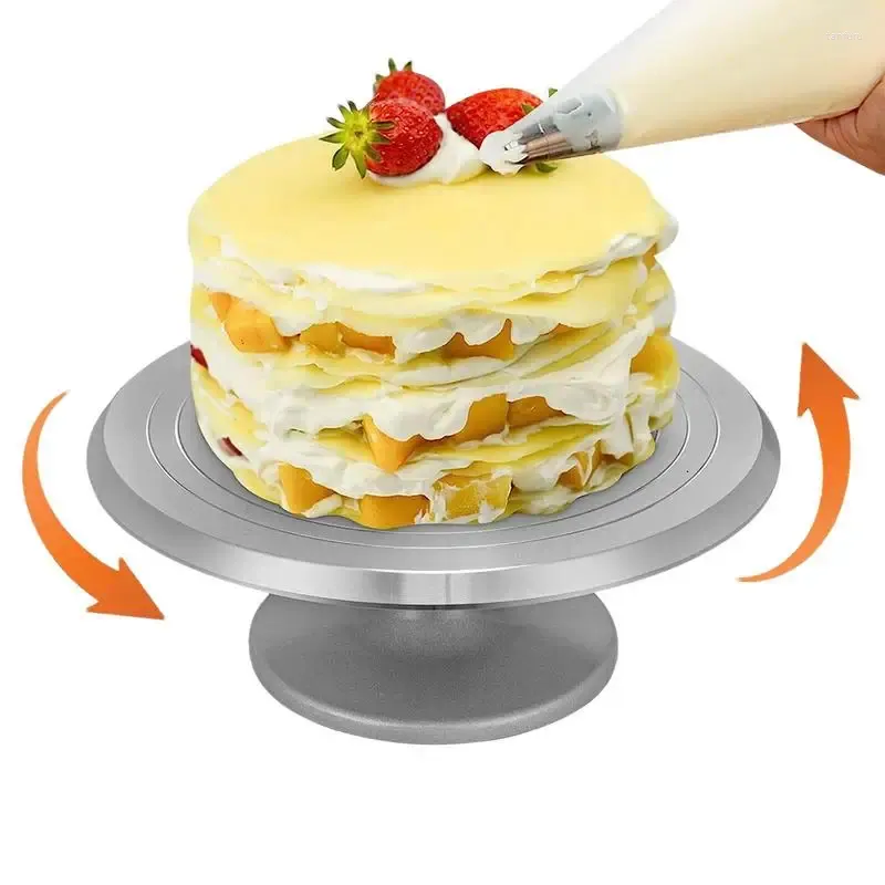 Narzędzia do pieczenia 1 przedmiot obrotowy wyrównanie ciasta stojak dekoracja obrotu obrotowego pieczenia trwałe przenośne akcesoria tacki