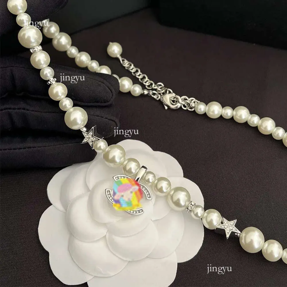 Verstellbare Perlenkette für Frauen Designer Messing Perlenketten mit siterem Anhänger Jubiläum Hochzeit GIF 285800