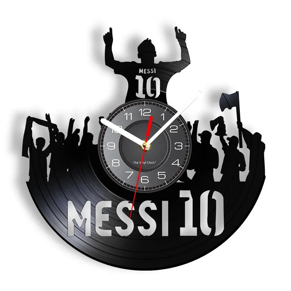 Clocks The King 10 Vinyl Record Wall Clock Argentina Football Player Diego Vinyl Clock The Unstoppable Force Legend For Football Fans