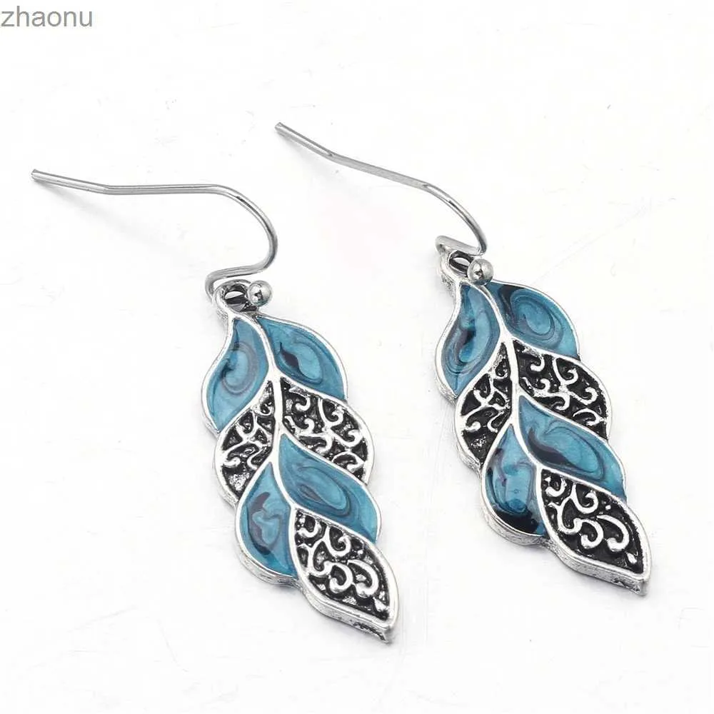 Dangle Chandelier Bohemian Retro Indian Style Blue Vortex Drop Earrings Womens 펜던트 낚시 고리 귀걸이 소녀 선물 XW