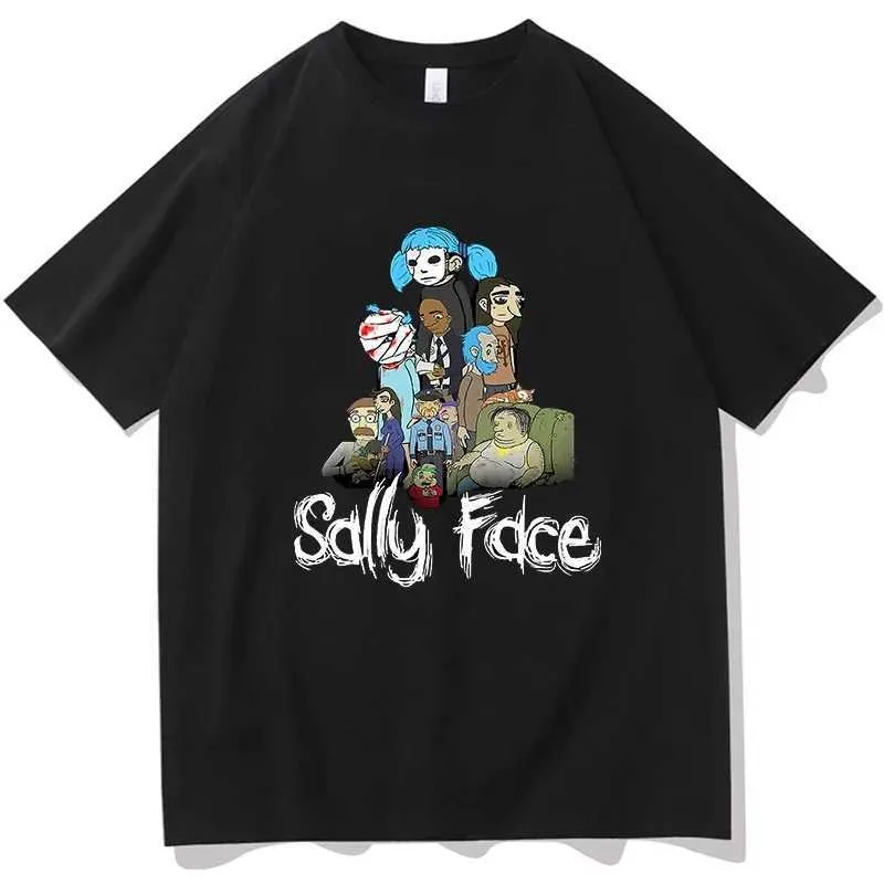 T-shirts masculins 2023 Sally Face Tshirt Game Shirt HARAJUKU ANIME VOITS FEMMES MEN MEN FOLM CASSORATIVE SLE SLVE TS Tshirt Camisetas Strtwear T240506