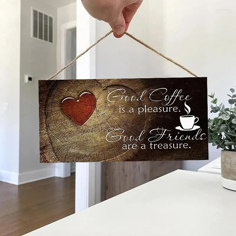 Decoratieve beeldjes Rustiek goed coffer muur hangende decor houten kunst plaques tekendeur voor huis woonkamer slaapkamer