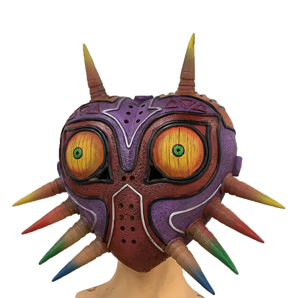 Masken Majoras Maske von Zelda Scary Realistic Face Maske Halloween Cosplay Kostüm Requisite für Erwachsene Teenager Spielparty Maske
