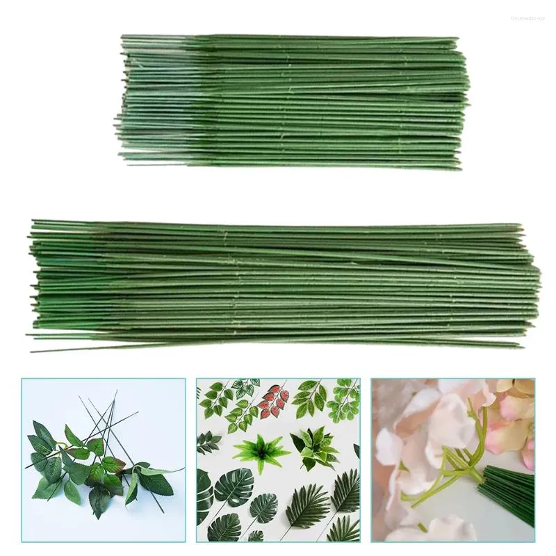 Decoratieve bloemen 100 PCS DIY BLOEMS ROD BOUQUET STEM WAPPRAPPING Kunstmatige bloemenstaven Ondersteuning voor feestdecoratietak