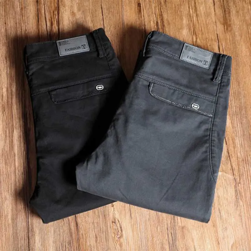 Pantalon masculin pour hommes pantalons décontractés d'été mince directe pantalon de printemps et d'automne pour hommes à la mode ultra-mince pantalon pour hommes élastiques J240507