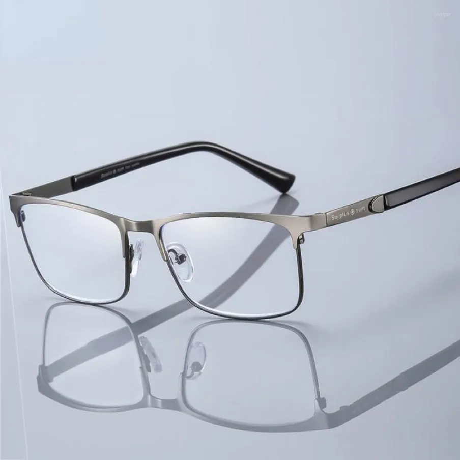 Occhiali da sole Anti Blu Blocco occhiali da lettura da uomo Donne Business Metal Frame lenti da prescrizione Eyewear 1 0-4 0 254u