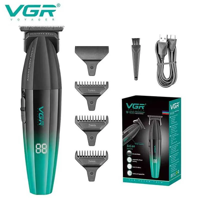 Elektrische Shavers VGR Originele kapper Professionele elektrische haarklipper geschikt voor oplaadbare baard Clippers met 9000 tpm Motor V-906 T240507