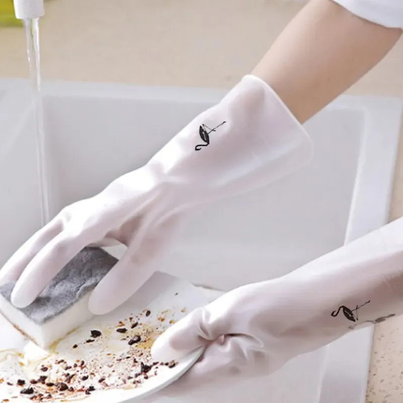 Handschoenen waterdichte huishoudelijk reiniging handschoenen keuken reiniging latex wasgoed vaatwashandschoenen slijtvaste rubberen handschoenen
