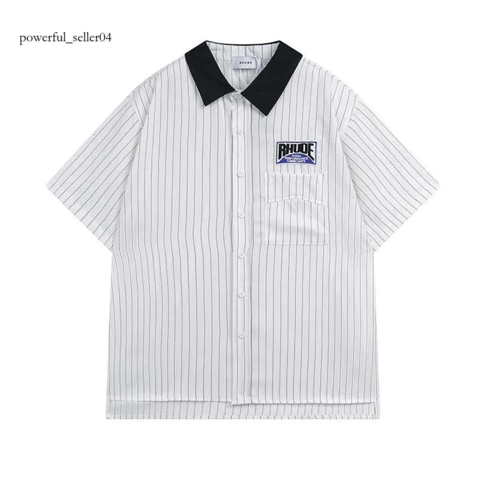 23SS Classic Rhude Shirt Summer Summer Fabric casal Designer de moda Brand Polos Shirts Tshirt Men
