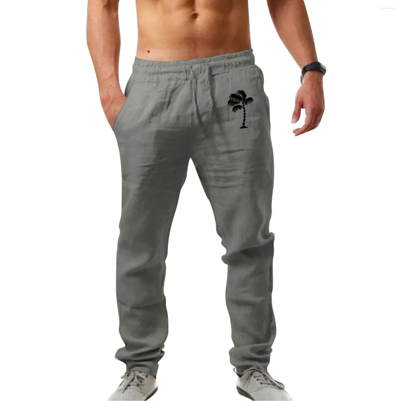 Pantaloni da uomo uomo in modo casual stampato tascabile allacciato su di grandi dimensioni da uomo abbigliamento da uomo coreano streetwear ropa hombre