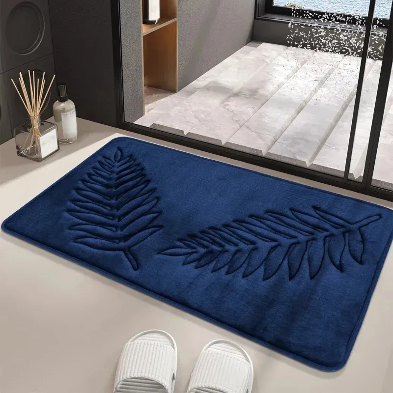 Salle de bain absorbant Mémoire de salle de bain Coton Salles de bain Coton Tapis de sol Mat de bain Chambre de salle de bain Cuisine Cuisine Maison Tapis 240419