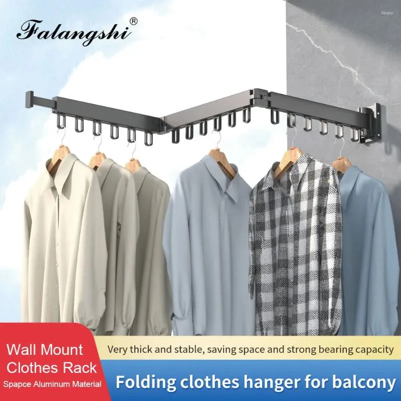 Cintres pliage de vêtements cintre en tissu rétractable séchage rack intérieur intérieur espace organisation ménage en aluminium wb3027