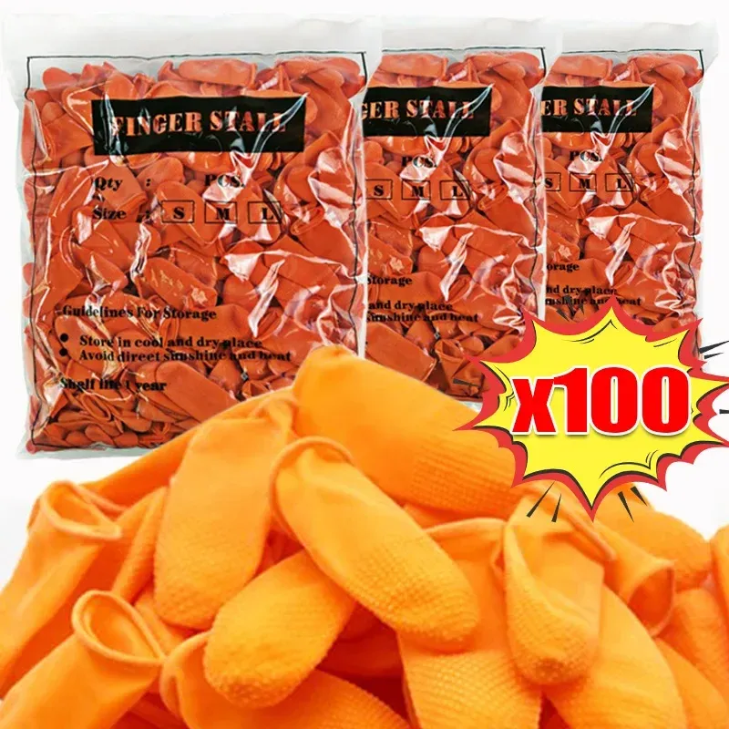 Luvas 10100pcs descartáveis com dedo de borracha de borracha descartável Luvas de protetor de ponta dos dedos para asturas de ponta dos dedos da indústria Luvas