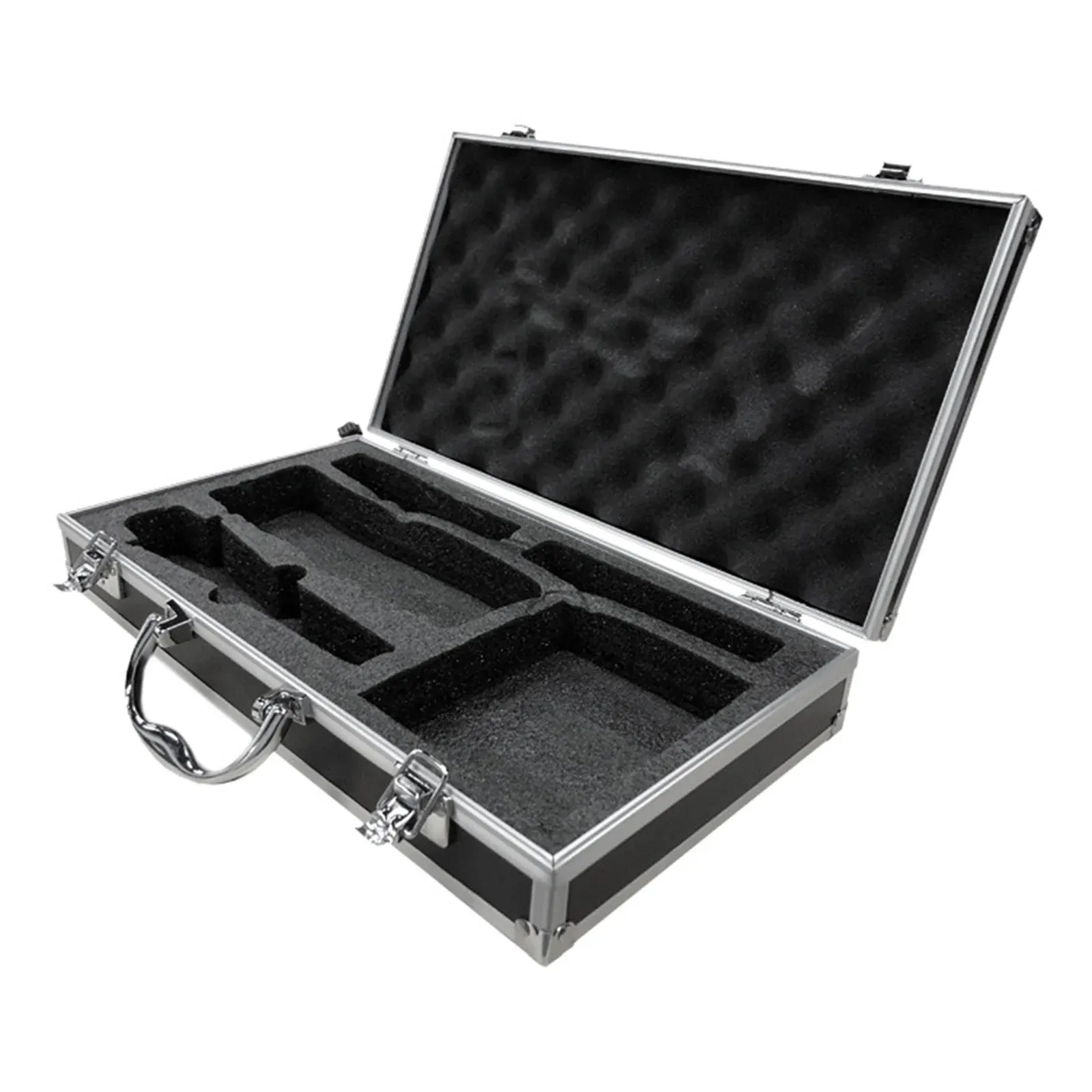 Instrument Boîte d'instrument de shell de transport de microphone sans fil avec compartiment éponge pour les accessoires de mélangeur de cartes sonores microphone