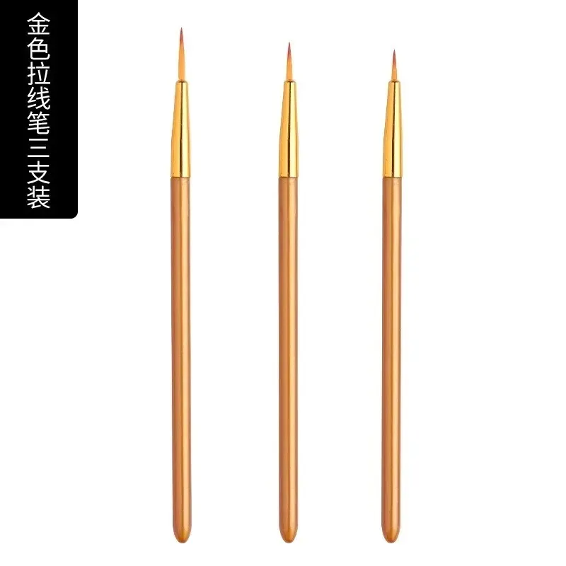 NOUVEAU JAPINE Nail Drawing Pen 3 pièces Set Fine Halo Dye Gel Gel Brush Flower Tool en gros pour Nail Art Tools Set