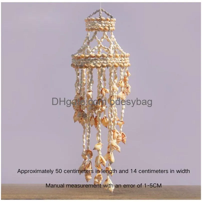Obiekty dekoracyjne figurki morze skorupa wiatrowa wisząca ozdoba dekoracja ściany twórczy wisiorek Sty 50x14 cm